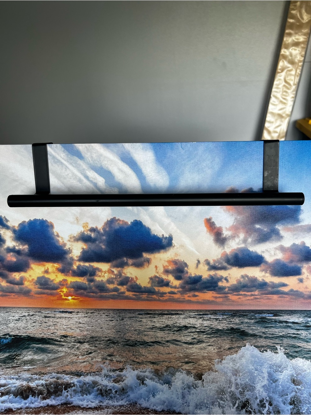 Cabinet Matte Black Towel Bar.